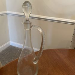 Etched Crystal Wine Decanter