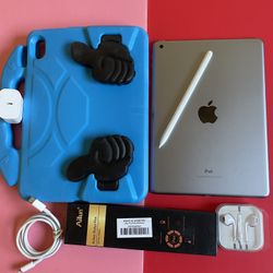 Apple IPad 6th Generation (9.7” Retina / Touch ID) 32GB with kids protective case, Pen & Accessories 