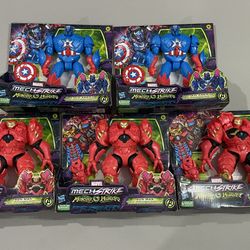 5 Marvel Mech Strike Monster Hunters Iron Man & Captain America 8" Action Figure