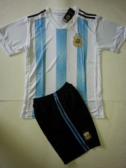 Argentina Children Soccer Uniform Size Small-Uniformes De Futbol