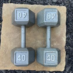 Dumbbell Hexagon Weights (pair of 40s)