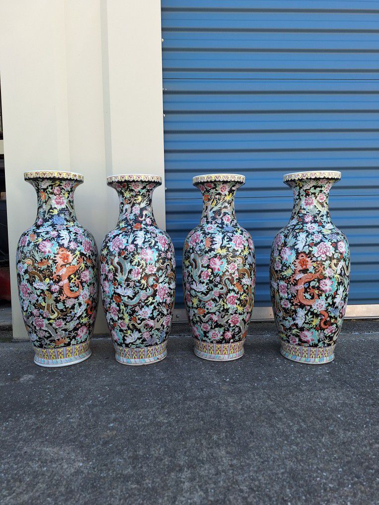 Chinese Porcelain Flower Vases