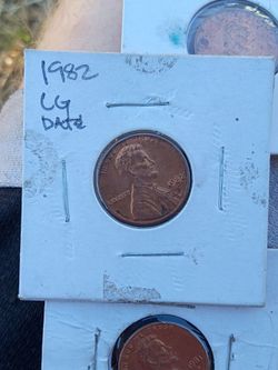 1982 large date Lincoln cent penny US coin double die obverse