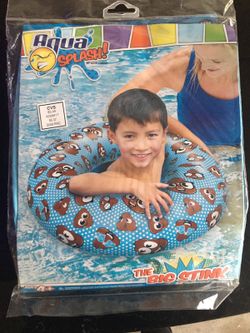 Poop emoji swim ring