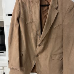 Men’s Beige48L  Polyester Blazer.  $15