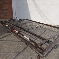 Brown Metal Twin Bed Bed Red Below