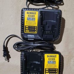Lot Of 2 Dewalt Dcb112 & Dcb115 Battery Chargers
