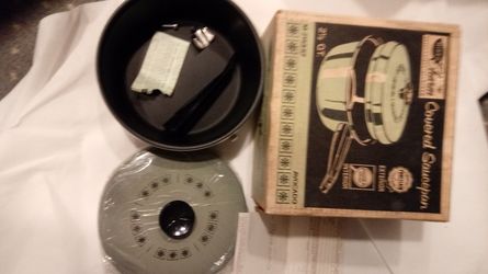 MidCentury MCM Saucepan Avocado w/ box, handle, hardware, unused