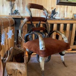 Vintage Texas horn chair