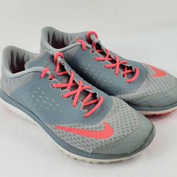 Nike Womens FS Lite Run 2 684667-003 Gray Pink Running Shoes Lace Up Size 7.5