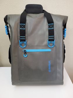 Magellan Outdoors Leakproof Drink Cooler Vault Square 36 Can Gray Blue Backpack