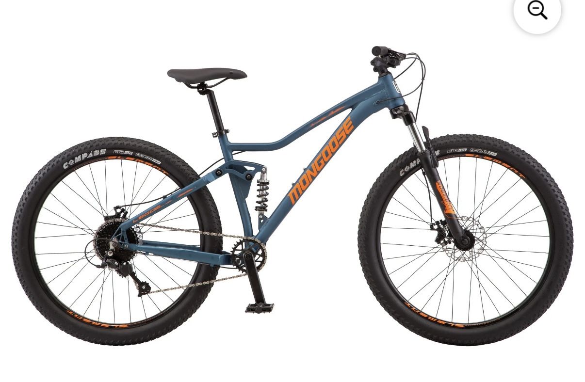Mongoose Ledge Mountain Bike, 27.5” Wheels - Teal - NEW