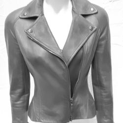 Christian Dior Women’s Form Fitted 100% Agneau Lamb Leather Jacket  EXC