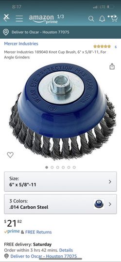 6” knot cup brush ss wire