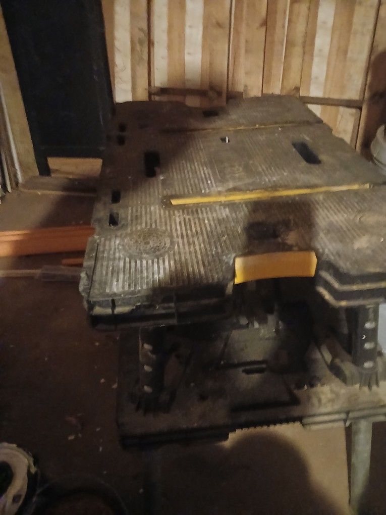 Work Table And Two Folding Racks