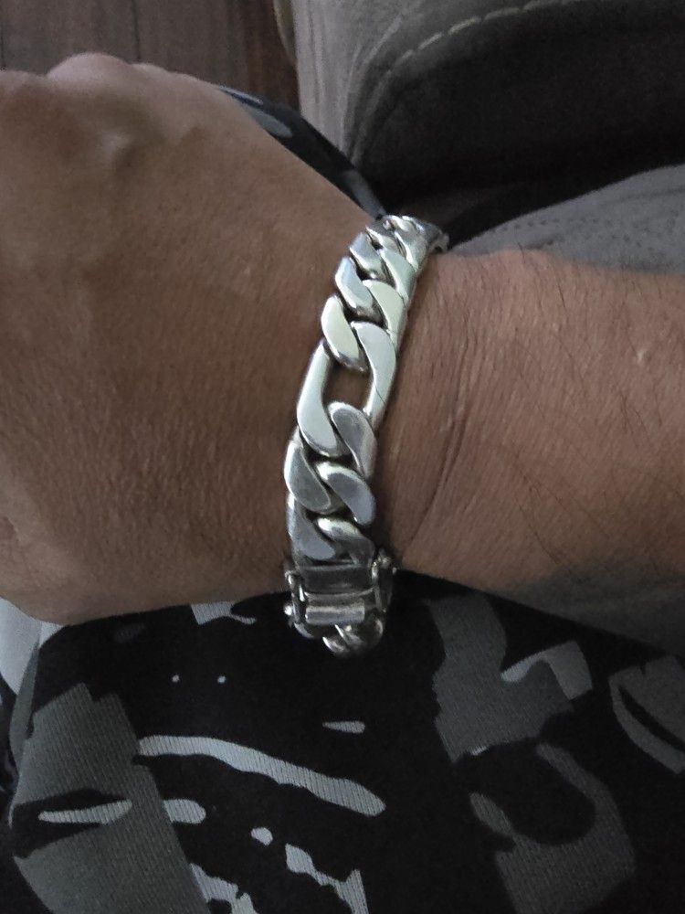 Bracelet Plata 9.50 Pesada Y Gruesa
