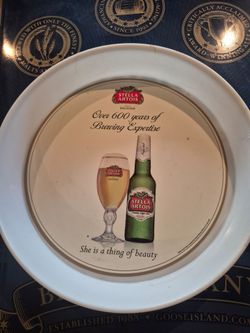 Plastic stella artois beer serving tray