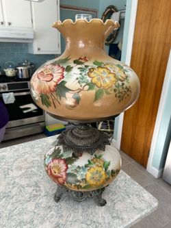 Large Vintage Hurricane Lamp
