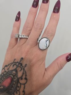 Navajo White Buffalo Ring