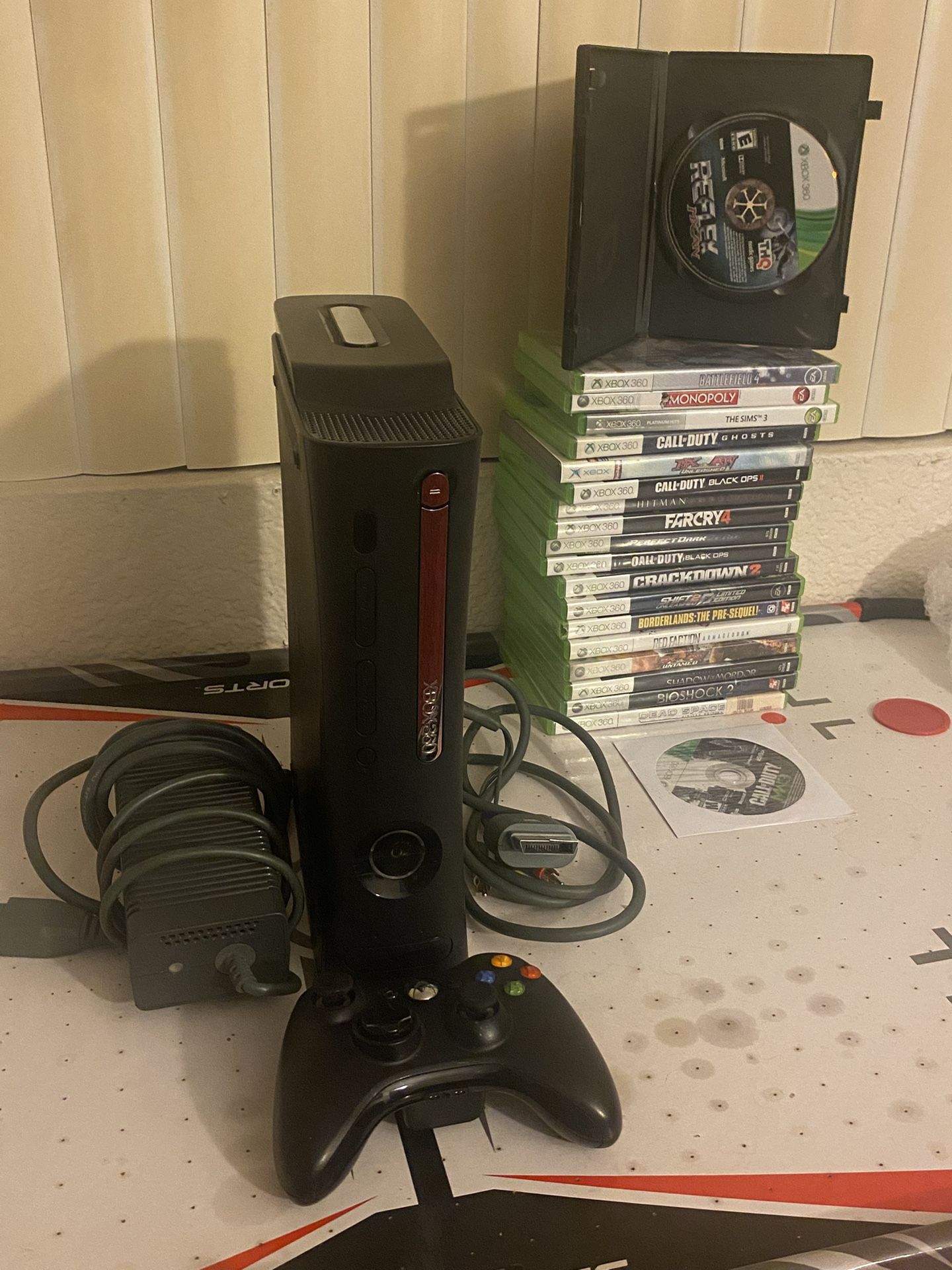 Used Tested Xbox 360 Bundle With 20 Games 2 Controllers With Original Box for 200 Jest The Xbox No Games 90