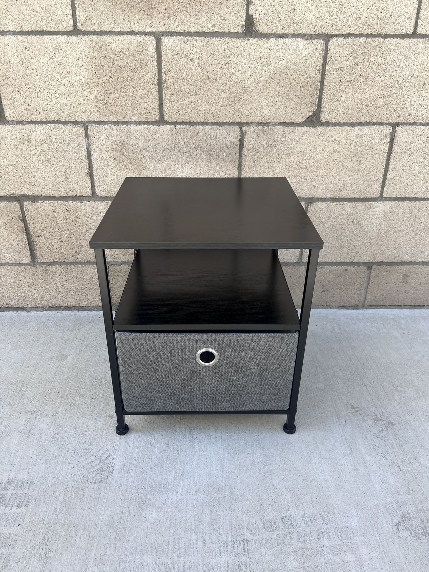 NEW Sorbus Nightstand 1-Drawer Shelf Storage - Bedside Furniture & End Table Chest Dresser with Easy Pull Fabric Bin for Home, Bedroom