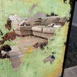 World Market Map Mirror