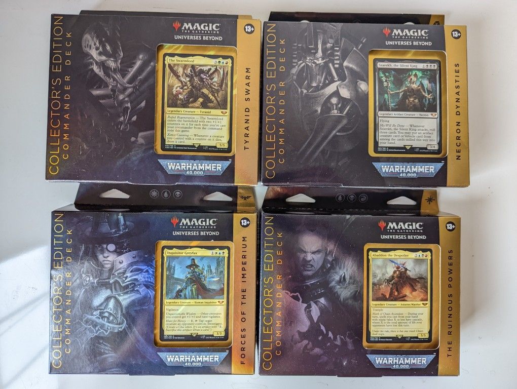 Magic: The Gathering Universes Beyond Warhammer 40,000 Collector’s Edition Commander Deck Bundle - All 4 Decks