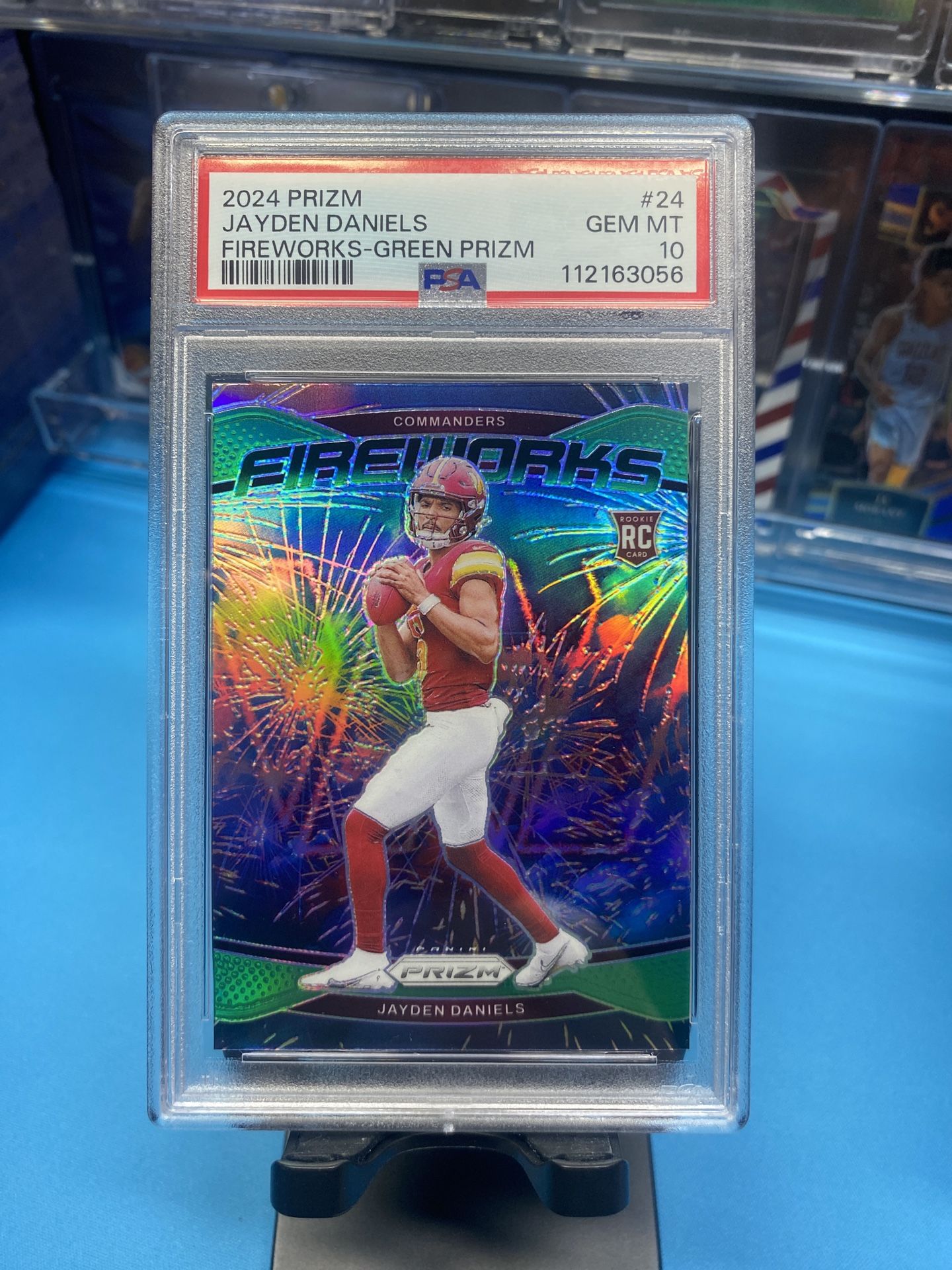 PSA 10- Prizm Fireworks Green Jayden Daniels