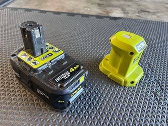 Ryobi 18v battery and adaptor charger