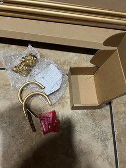 Double Curtain Rod Set For Solid door Or Windows 