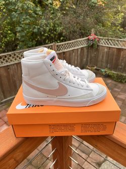 Cream And White Nike Blazer Mid ‘77