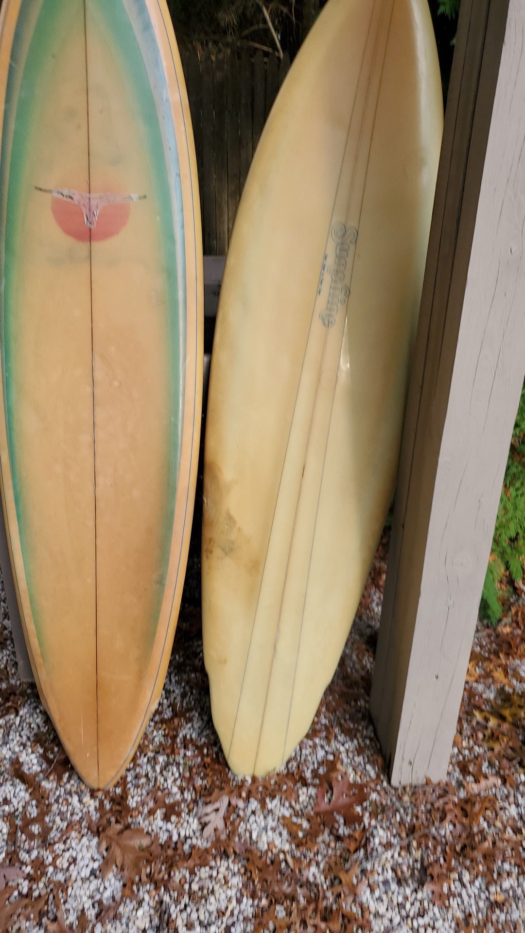 2 vintage surfboards