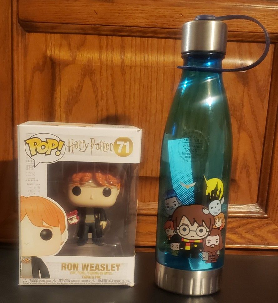 Harry Potter Weasley Funko and Water Bottle 🦉 