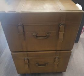Vintage-Style Tan 2-drawer chest