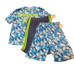 Team Central 14/16 Boy 3 Piece Set Shorts Shirt