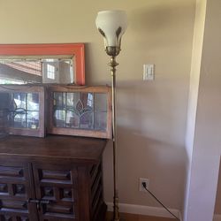 Antique Brass Floor Lamp 