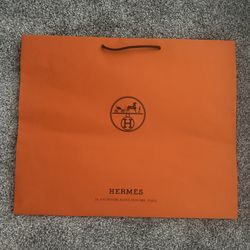 New Large Hermes Shopping Bag 18”x15”