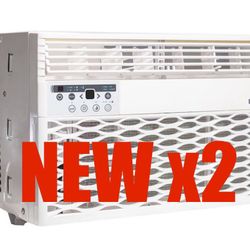 2x Danby DAC060EB1WDB 6,000 BTU Window Air Conditioner, Programmable Timer, LED Display and Remote Control, 250sqft Room - White