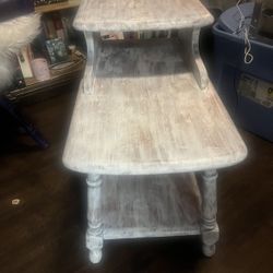 Refurbished solid wooden vintage table 23 inches high just over 26 1/4 long 14"W From Bottom 15" top