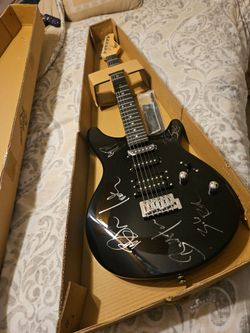 Signed Guitar Entire Foreigner Band