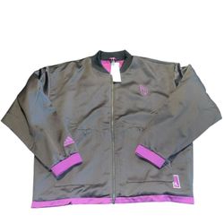 Damian Lillard Adidas Mens XL Black Bomber Jacket NWT 