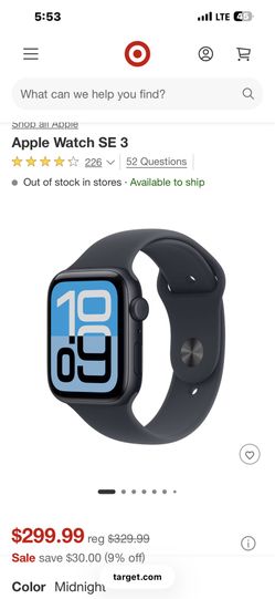 Apple Watch SE 3 GPS+Cellular 44mm