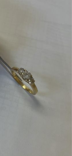 1ct Total Diamond Tree Stone Engagement Ring 10k Gold Ring