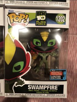  Funko Pop! TV: Ben 10- Swampfire Vinyl Figure (Fall 2022 Shared  Convention Exclusive) : Toys & Games