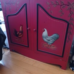 Decorative Chicken Accent Cabinet