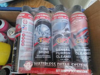 Water less wax car cleaner set
