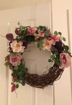 Beautiful not Christmas wreath. More for spring or summer or any time you want to hang it
