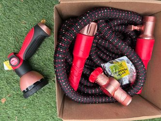 Pocket Hose Copper Bullet Expandable Garden Hose – 50 FT. Includes spray nozzle and original box. Like new.