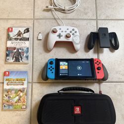 Nintendo Switch Bundle With 2 Games, Extra Controller & MORE! 