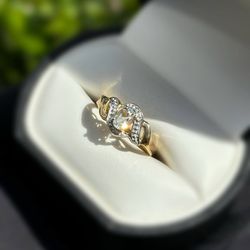 Jewelry 10k solid yellow gold carnelian 0.5CTW ring sz 6.50